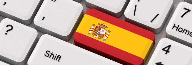 Teclado de ordenador con tecla de España