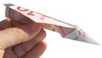 Avión Fabricado Con Un Billete De Euro