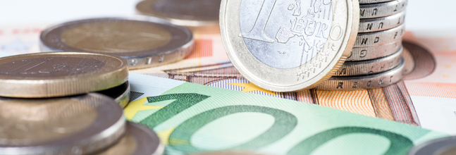 monedas y billetes de euro